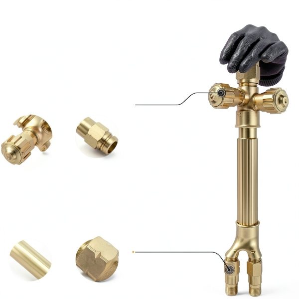 Light Duty Brazing Torch AWLOLWA Brass Handle Gold-1