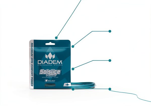 Diadem Sports teal racket string 15L gauge-2