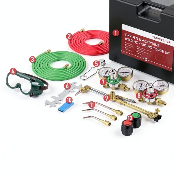 YESWELDER Oxyacetylene Torch Kit Black QGTZ-4
