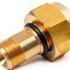 Zreneyfex Gold Brass Acetylene Adapter for Automotive-0