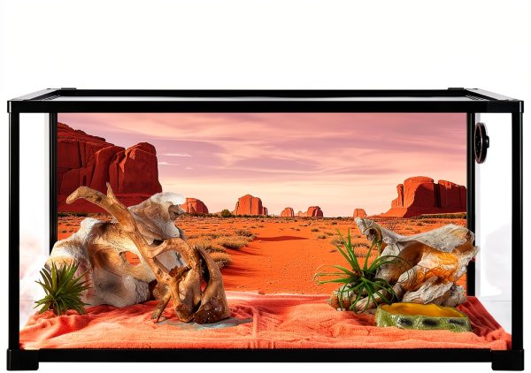 Reptile Tank Background Duedusto 36x18in 40 Gallon Set - 3 Styles-4
