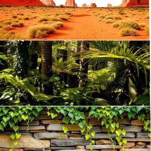 Reptile Tank Background Duedusto 36x18in 40 Gallon Set - 3 Styles-0