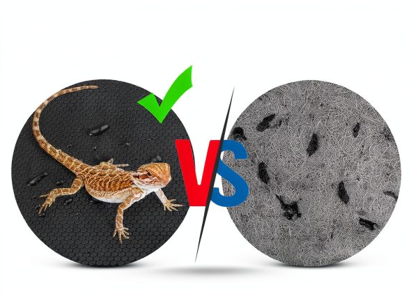 Bearded Dragon Tank Accessories Vodolo Terrarium Carpet 79‑inch Black-4