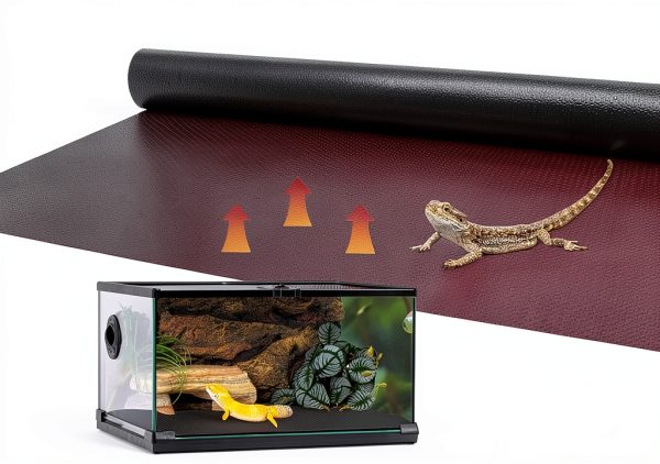 Reptile Carpet Bedding Uigidori 17.7x78.7in Black Cuttable Substrate-5