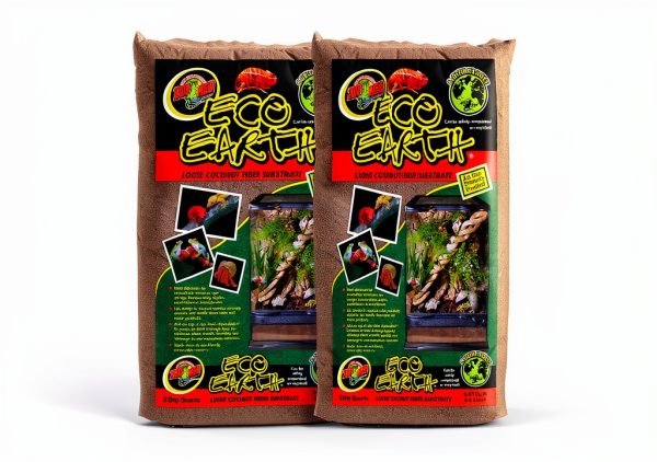 Zoo Med Eco Earth Loose Coconut Fiber Substrate 8 Qt 2-Pack Natural-0