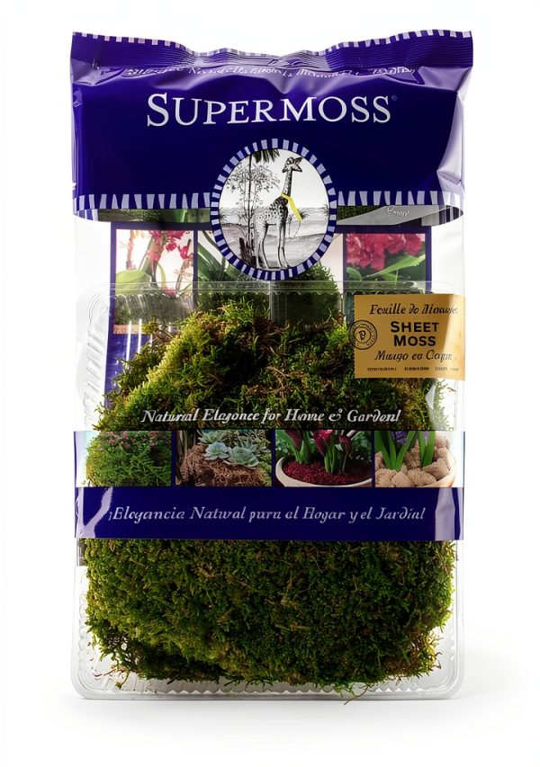 SuperMoss Preserved Sheet Moss Fresh Green Substrate 10x10-2