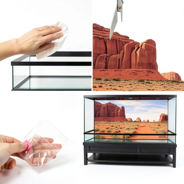 Reptile Tank Background Duedusto 36x18in 40 Gallon Set - 3 Styles-3