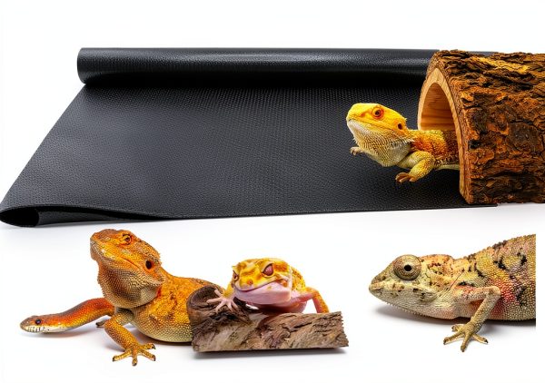 Reptile Carpet Bedding Uigidori 17.7x78.7in Black Cuttable Substrate-6