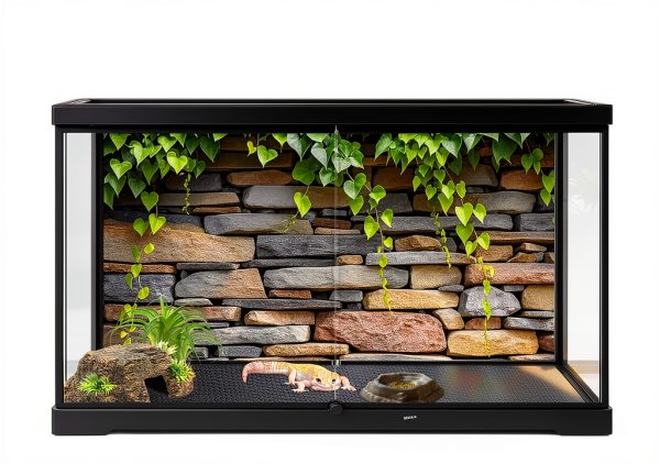 Reptile Tank Background Duedusto 36x18in 40 Gallon Set - 3 Styles-6