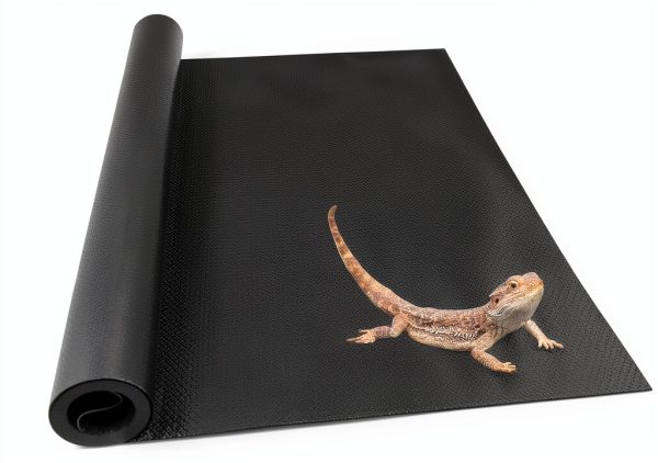 Reptile Carpet Bedding Uigidori 17.7x78.7in Black Cuttable Substrate-0