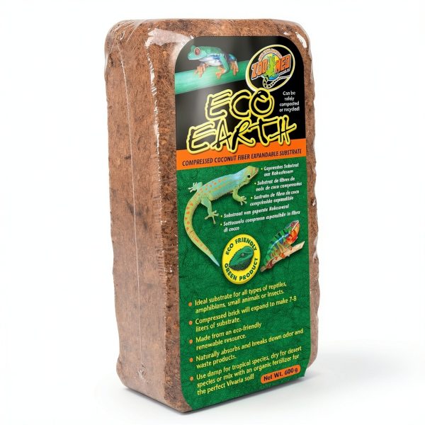 Zoo Med Eco Earth Compressed Coconut Fiber Terrarium Substrate 3 Pack-0