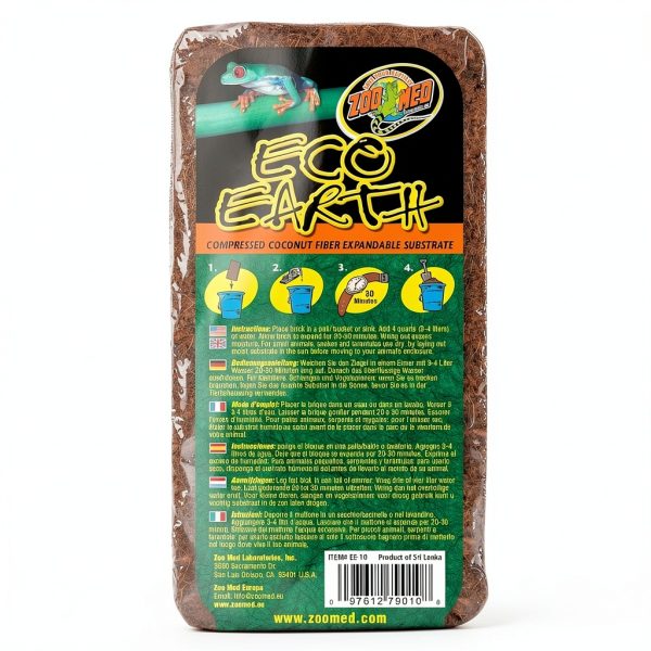 Zoo Med Eco Earth Compressed Coconut Fiber Terrarium Substrate 3 Pack-2